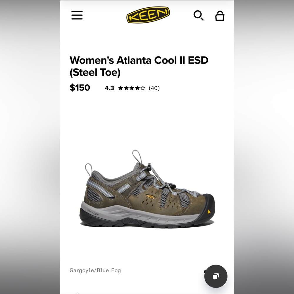NEW Women's Atlanta Cool II ESD (Steel Toe)